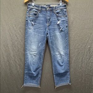 Anthropology Pilcro Women's Distressed Blue Straight Leg Jeans‎